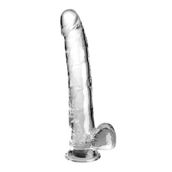 King Cock Clear 11" Cock w/Balls - Clear