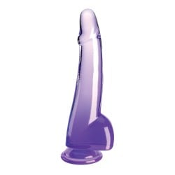 King Cock Clear 10" Cock w/Balls - Purple