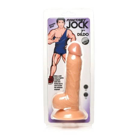 Curve Toys Fantasy Jock Wrestling Wayne 7" Dildo w/Balls - Light