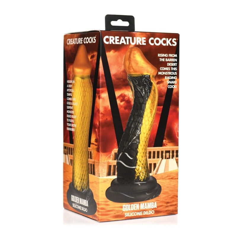 Creature Cocks Golden Mamba Silicone Dildo Creature Cocks Golden Mamba Silicone Dildo
