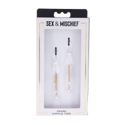 Sex & Mischief Pearl Nipple Ties