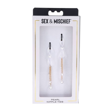 Sex & Mischief Pearl Nipple Ties