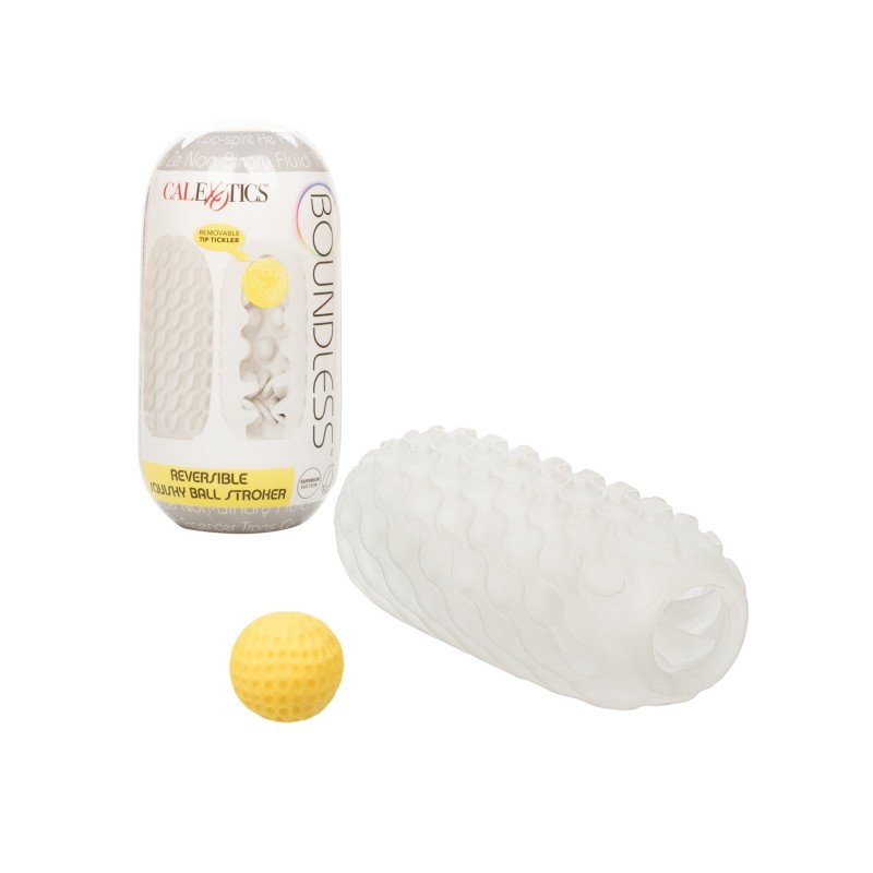 Boundless Reversible Squishy Ball Stroker - Yellow