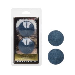 Ride 'Em Premium Denim Collection Round Pasties - O/S