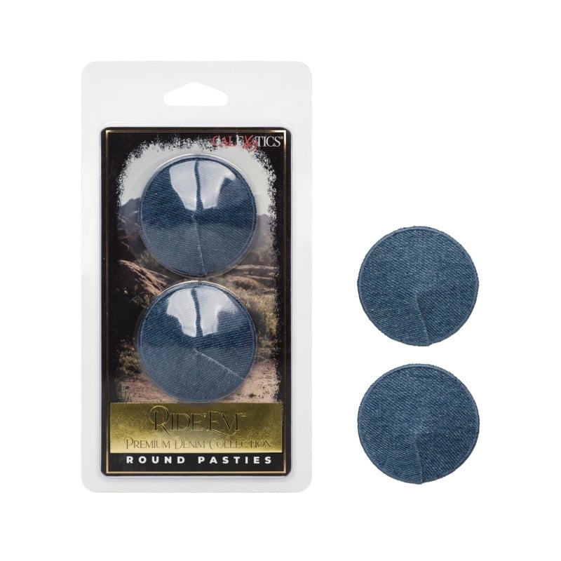 Ride 'Em Premium Denim Collection Round Pasties - O/S Ride 'Em Premium Denim Collection Round Pasties - O/S