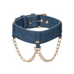 Ride 'Em Premium Denim Collection Collar w/Leash