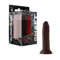 Shaft Model J Flexskin Liquid Silicone 5.5" Dong - Mahogany