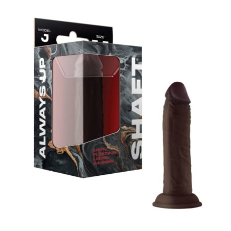 Shaft Model J Flexskin Liquid Silicone 5.5" Dong - Mahogany