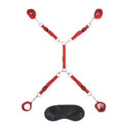 Lux Fetish 7 pc Bed Spreader - Red