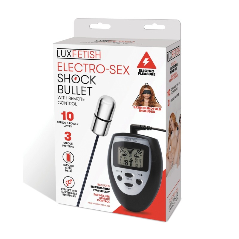 Lux Fetish Electro Sex Shock Bullet w/Remote Lux Fetish Electro Sex Shock Bullet w/Remote