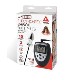 Lux Fetish Electro Sex Shock Butt Plug w/Remote