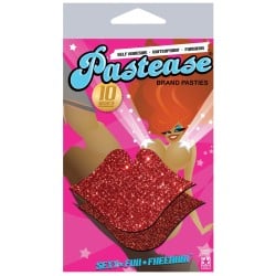 Pastease Red Glitter Lips O/S