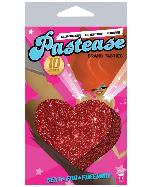 Pastease Red Glitter Heart O/S