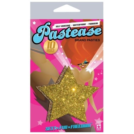 Pastease Gold Glitter Star O/S