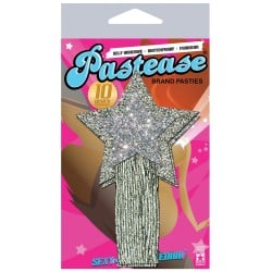 Pastease Silver Glitter Tassle Stars O/S