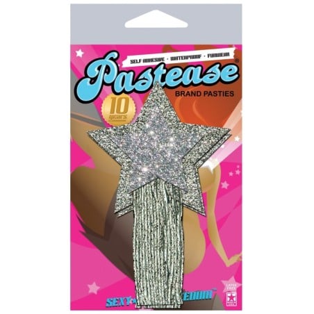 Pastease Silver Glitter Tassle Stars O/S