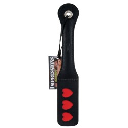 12" Leather Heart Impression Paddle