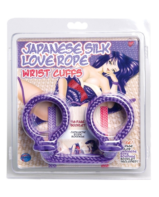 japanese silk love rope handcuffs purple japanese silk love rope handcuffs purple