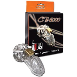 CB-6000 3 1/4" Cock Cage and Lock Set - Clear