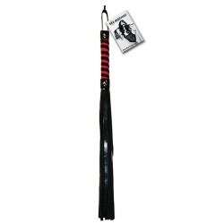 Sex & Mischief Stripe Flogger - Black & Red