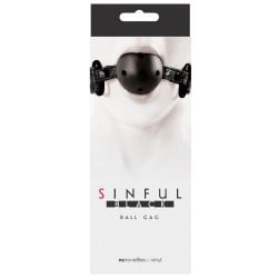 NS Novelties Sinful Ball Gag - Black