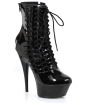 Ellie Shoes Milla 6" Heel Ankle Boots w/Inner Zipper Black Eight