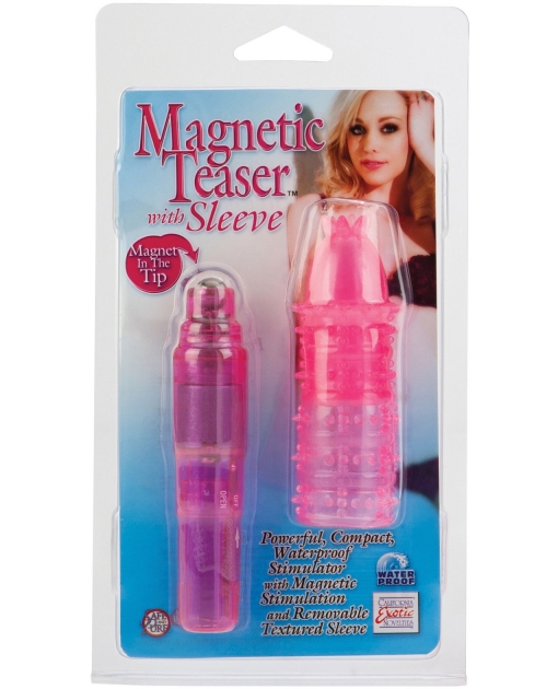 Magnetic Teaser With Silicone Sleeve - Pink