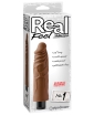 Real Feel No. 1 Long 7.5" Waterproof Vibe - Brown Multi Speed