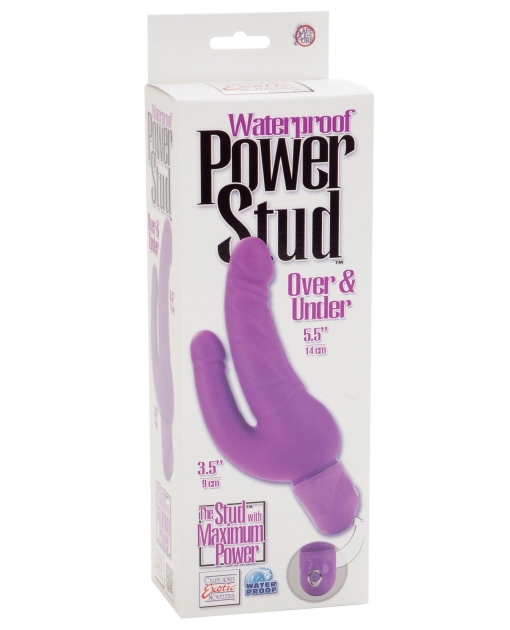 Power Stud Waterproof Over & Under Dong - Purple