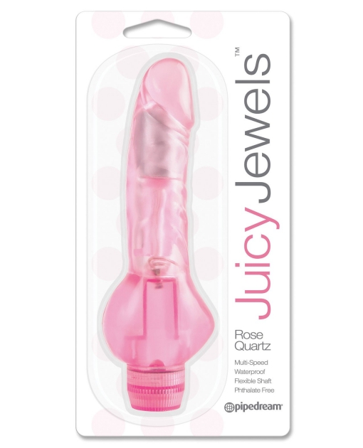 Juicy Jewels Rose Quartz Vibrator - Pink