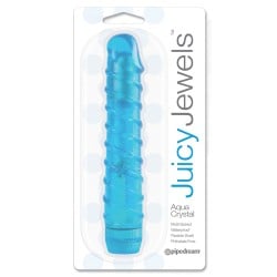 Juicy Jewels Aqua Crystal Vibrator - Blue