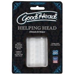 Good Head Helping Head Ultimate BJ Helper 2in Masturbator - Clear