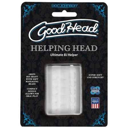 Good Head Helping Head Ultimate BJ Helper 2in Masturbator - Clear