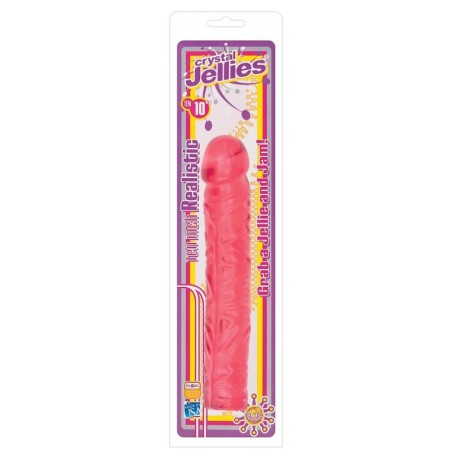 Crystal Jellies 10" Classic Dildo - Pink