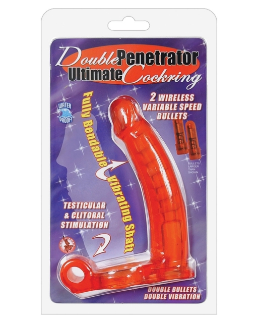 Double Penetrator Ultimate Cockring Red By Novelties By Nasswalk
