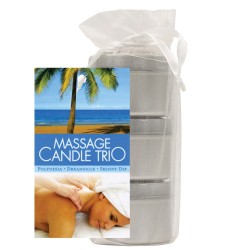 Earthly Body Massage Candle Trio Gift Bag - 2 oz Skinny Dip, Dreamsicle, & Guavalva
