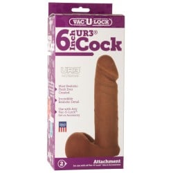 UR3 Vac-U-Lock Cock Attachment - 6 " Brown
