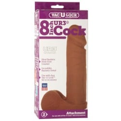 UR3 Vac-U-Lock Cock Attachment - 8" Brown