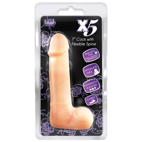 Blush X5 7" Cock w/Flexible Spine - Natural