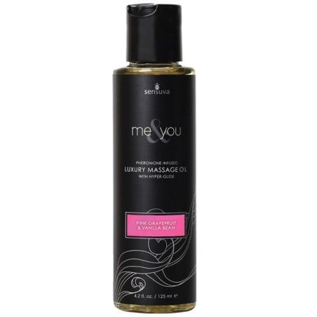 Sensuva Me & You Massage Oil - 4.2 oz Grapefruit Vanilla
