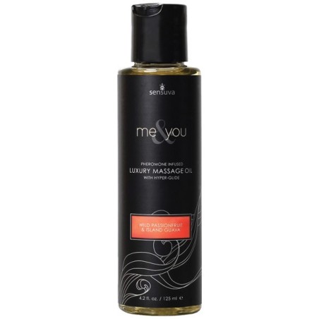 Sensuva Me & You Massage Oil - 4.2 oz Passion Fruit Guava