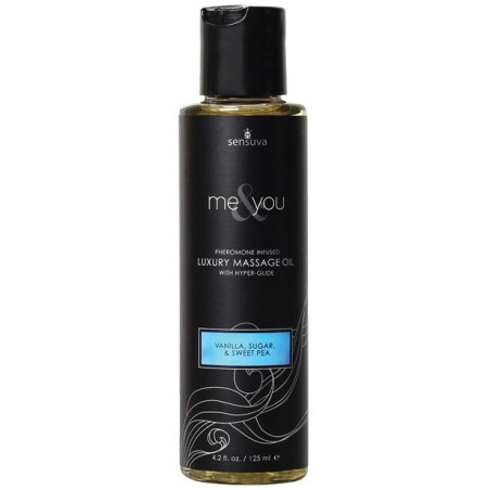 Sensuva Me & You Massage Oil - 4.2 oz Vanilla Sugar Sweet Pea