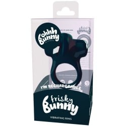 VeDO Frisky Bunny Rechargeable Vibrating Ring - Black Pearl