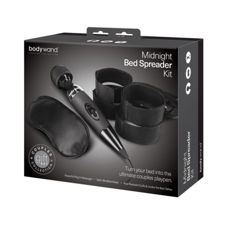 Holiday/Valentine's Body Wand Rechargeable Midnight Massage Bedroom Play Kit - 3 pc Black