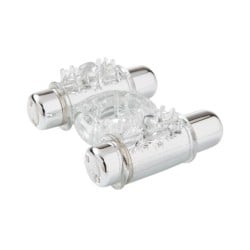 Sensuelle Double Action Cockring - 2 X 7 Function Clear