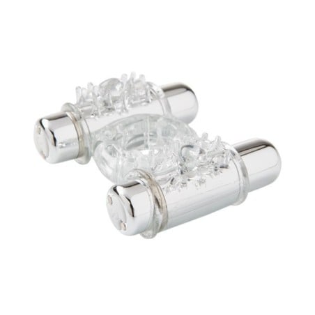 Sensuelle Double Action Cockring - 2 X 7 Function Clear