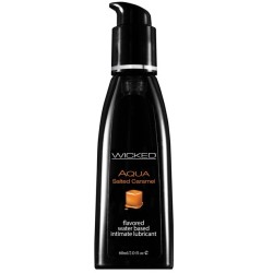 Wicked Sensual Care Collection Aqua Waterbased Lubricant - 2 oz Salted Caramel