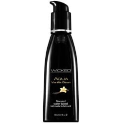 Wicked Sensual Care Collection Aqua Waterbased Lubricant - 2 oz Vanilla Bean