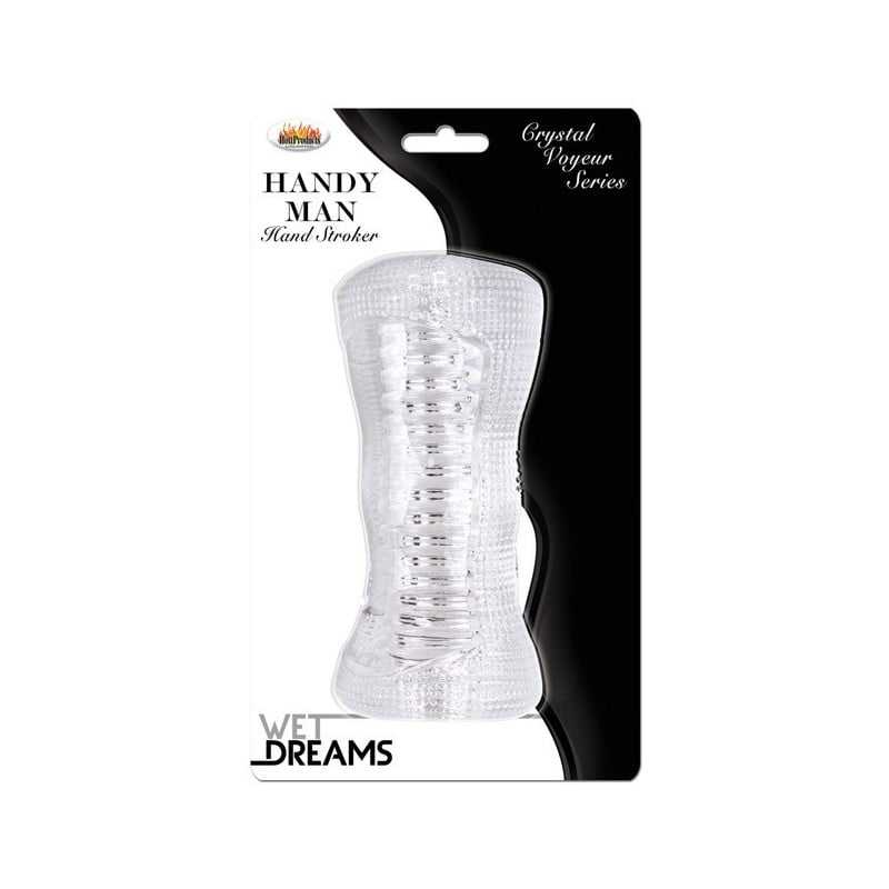 Wet Dreams Handy Man Stroker - Clear Wet Dreams Handy Man Stroker - Clear