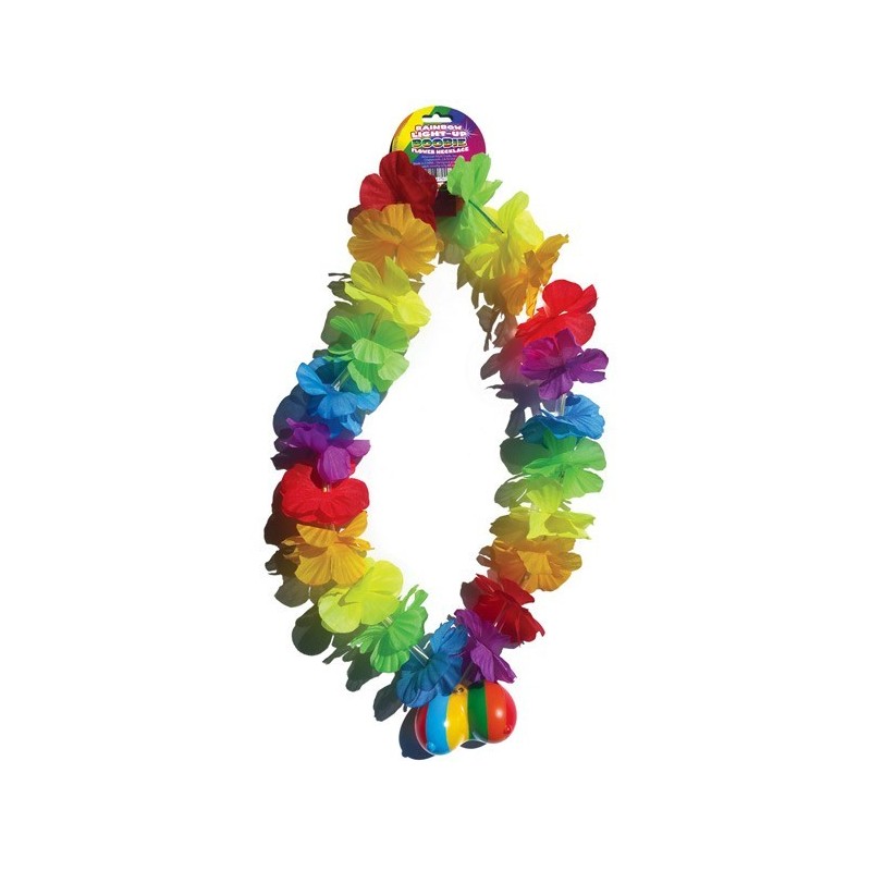 Rainbow Light Up Flower Boobie Necklace Rainbow Light Up Flower Boobie Necklace